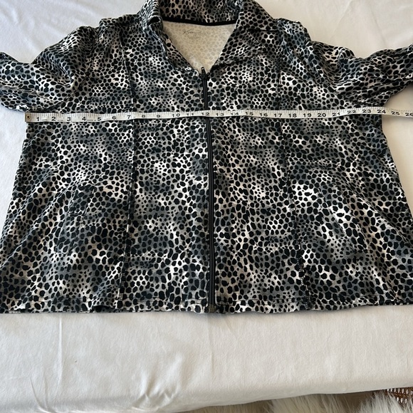 Kim Rogers Full Zip Jacket Animal Print Sz 1X - Picture 7 of 10